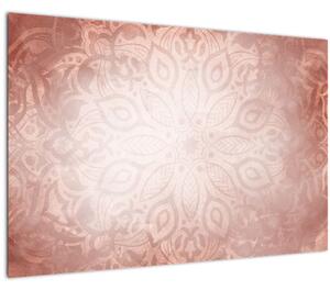 Obraz - Ružová mandala (90x60 cm)