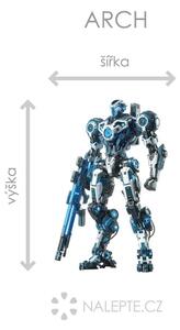Nalepte.cz Ultra robot textilní prelepiteľná nálepka na stenu arch 31 x 47 cm