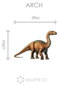 Nalepte.cz Brontosaurus textilní prelepiteľná nálepka na stenu arch 20 x 14 cm