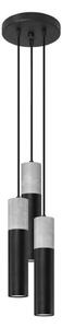 Sollux SL.1081 - Luster na lanku BORGIO 3xGU10/40W/230V betón/kov čierna