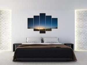Obraz - Nočné nebo nad cestou (150x105 cm)