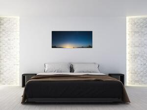 Obraz - Nočné nebo nad cestou (120x50 cm)