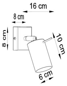 Sollux SL.1024 - Nástenné bodové svietidlo RING 1xGU10/10W/230V biela