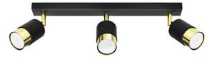 Sollux SL.1071 - Bodové svietidlo NERO 3xGU10/40W/230V čierna/zlatá