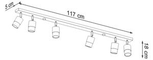 Sollux SL.1073 - Bodové svietidlo NERO 6xGU10/40W/230V čierna/zlatá