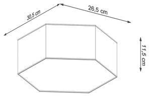 Sollux SL.1059 - Stropné svietidlo SUNDE 2xE27/60W/230V 11,5 cm čierna