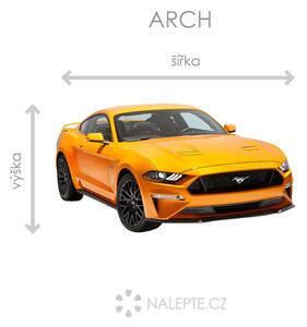 Nalepte.cz Ford Mustang textilní prelepiteľná nálepka na stenu 46 x 25 cm