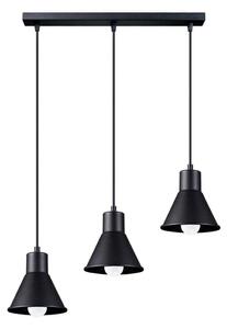 Sollux SL.0986 - Luster na lanku TALEJA 3xE27/60W/230V čierna