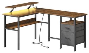 Rohový kancelársky stôl s LED osvetlením LWD095K01