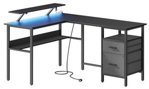 Rohový kancelársky stôl s LED osvetlením LWD095B01