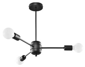 Sollux SL.1021 - Luster na tyči LANGO 3xE27/60W/230V čierna