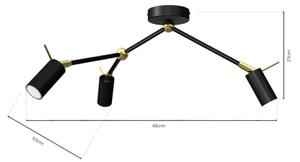 Bodové svietidlo IRIS 3xGU10/MR11/40W/230V čierna/zlatá