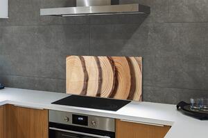 Sklenený obklad do kuchyne plátky obilia dreva 100x50 cm