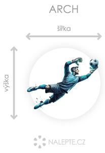 Nalepte.cz Futbalový brankár 02 textilní prelepiteľná nálepka na stenu arch 20 x 19 cm