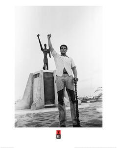 Umelecká tlač Muhammad Ali - Black Power Statue, (60 x 80 cm)