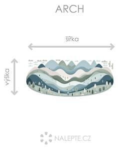 Nalepte.cz Nordic krajinka textilní prelepiteľné nálepky na stenu arch 50 x 21 cm