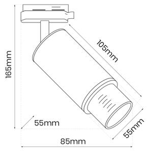 Bodové svietidlo do lištového systému MICA 1xGU10/25W/230V 1-fázové biela