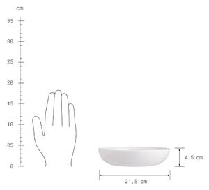NATIVE Hlboký tanier 21,5 cm - biela