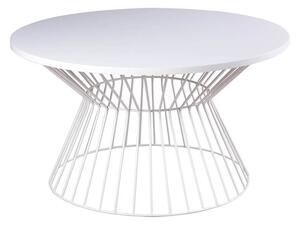 MUZZA Konferenčný stolík guho Ø 80 cm biely