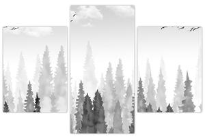 Obraz - Vrcholky lesov (90x60 cm)