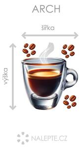 Nalepte.cz Šálka ​​kávy espresso textilní prelepiteľná nálepka na stenu hárok 45 x 41 cm