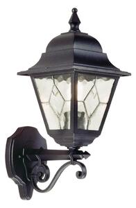 Elstead NR1-BLK - Vonkajšie nástenné svietidlo NORFOLK 1xE27/100W/230V IP43