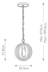Elstead FE-ALLIER-P-WW - Luster na reťazi ALLIER 1xE27/60W/230V dub