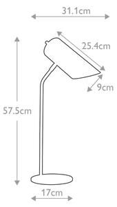 Elstead QUINTO-TL-GPN - Stolná lampa QUINTO 1xE27/8W/230V šedá