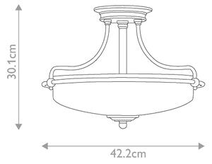 Elstead QZ-GRIFFIN-SFS-AN - Prisadený luster GRIFFIN 3xE27/100W/230V matný chróm