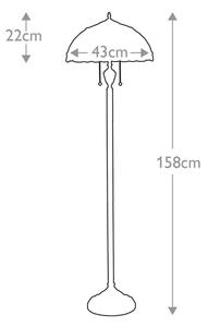 Elstead QZ-LARISSA-FL - Stojacia lampa Tiffany LARISSA 2xE27/100W/230V