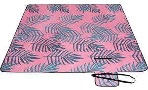 Pikniková deka 200 x 200 cm veľká podložka na kempovanie, vodoodpudivá, ružová