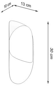 Sollux SL.1063 - Nástenné svietidlo TEAR 1xG9/40W/230V čierna