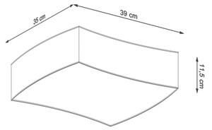 Sollux SL.1054 - Stropné svietidlo SQUARE 2xE27/60W/230V biela