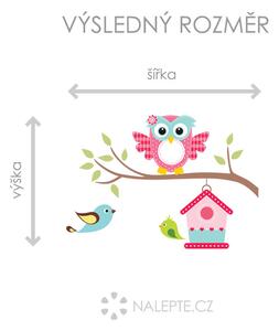 Nalepte.cz Búdka na vetve textilní prelepiteľná nálepka na stenu arch 47 x 29 cm