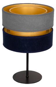 Stolová lampa Duo modrá/sivá/zlatá, výška 30 cm