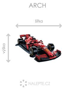 Nalepte.cz Červená formula F1 textilní prelepiteľná nálepka na stenu arch 25 x 15 cm
