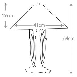Elstead QZ-ASHEVILLE-TL - Stolná lampa Tiffany ASHEVILLE 2xE27/60W/230V