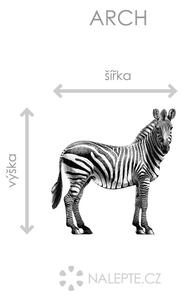 Nalepte.cz Zebra textilní prelepiteľná nálepka na stenu arch 44 x 45 cm
