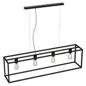 Luster na lanku FRAME 4xE27/60W/230V čierna