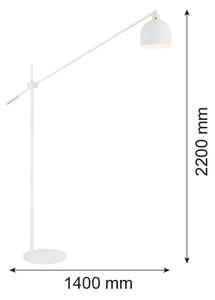 Argon 4734 - Stojacia lampa DETROIT 1xE27/15W/230V biela