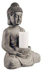 BUDDHA Socha sediaceho Budhu s táckou na sviečku