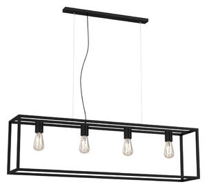 Luster na lanku FRAME 4xE27/60W/230V čierna
