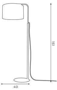 Stojacia lampa ARDEN 1xE27/60W/230V biela
