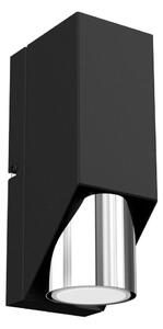 Nástenné svietidlo WALL 1xGU10/8W/230V čierna/lesklý chróm