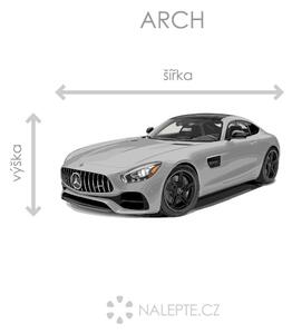 Nalepte.cz Mercedes Benz AMG GT textilní prelepiteľná nálepka na stenu 48 x 23 cm