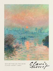 Obrazová reprodukcia Sun Setting on the Seine - Claude Monet