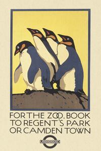 Obrazová reprodukcia Vintage London Zoo Poster (Featuring Penguins)
