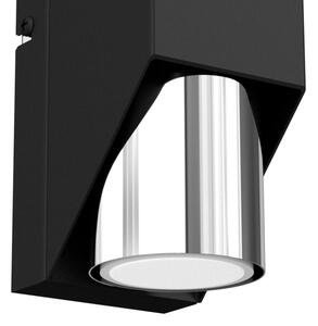 Nástenné svietidlo WALL 1xGU10/8W/230V čierna/lesklý chróm