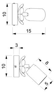Nástenné bodové svietidlo FLOWER 1xGU10/8W/230V biela