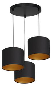 Luster na lanku ARDEN 3xE27/60W/230V čierna/zlatá
